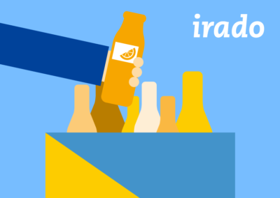 Irado app<br>illustratie voor de animatie